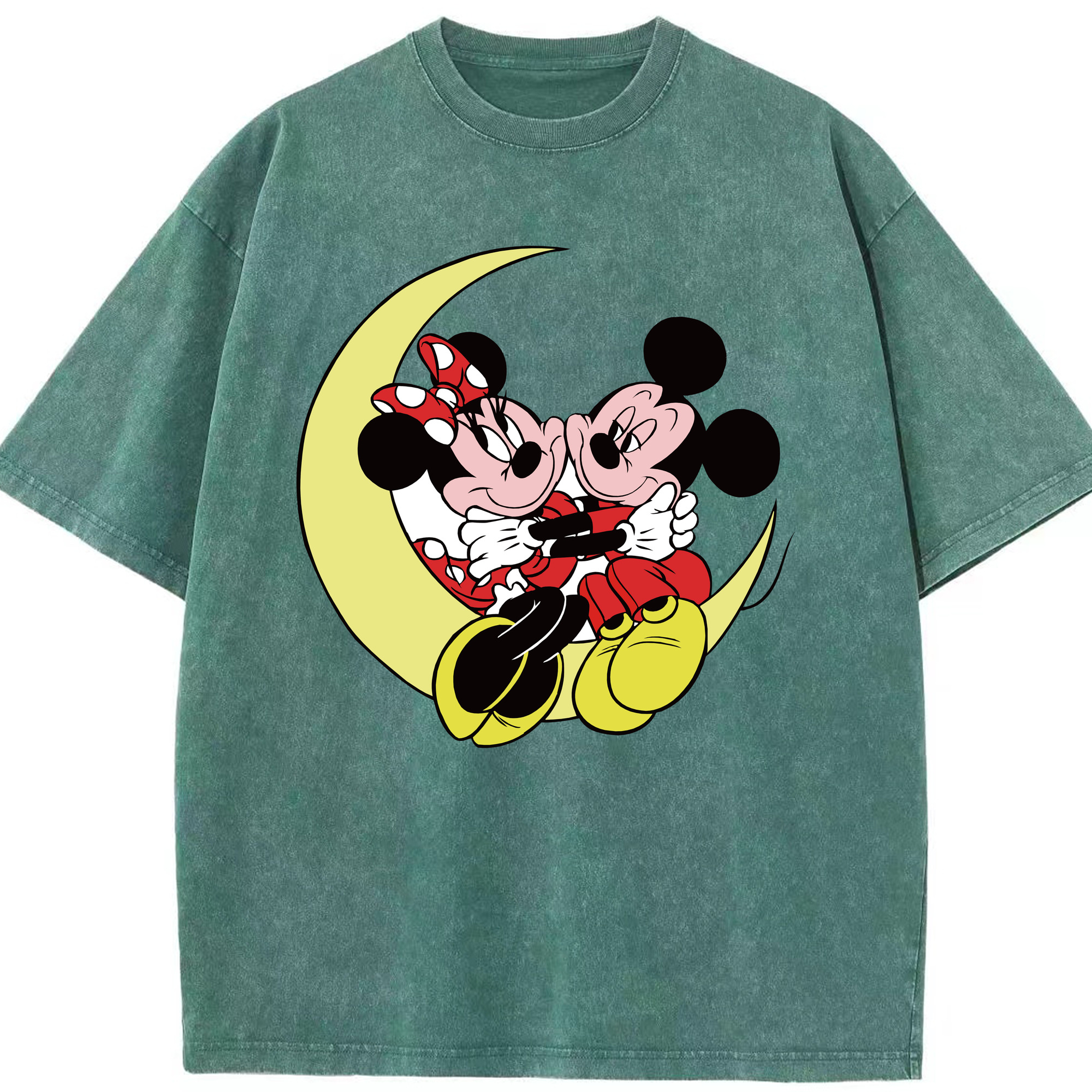 ミッキーマウス Mickey Mouse 綿100% ヴィンテージ風 半袖Tシャツ（フロントプリント）